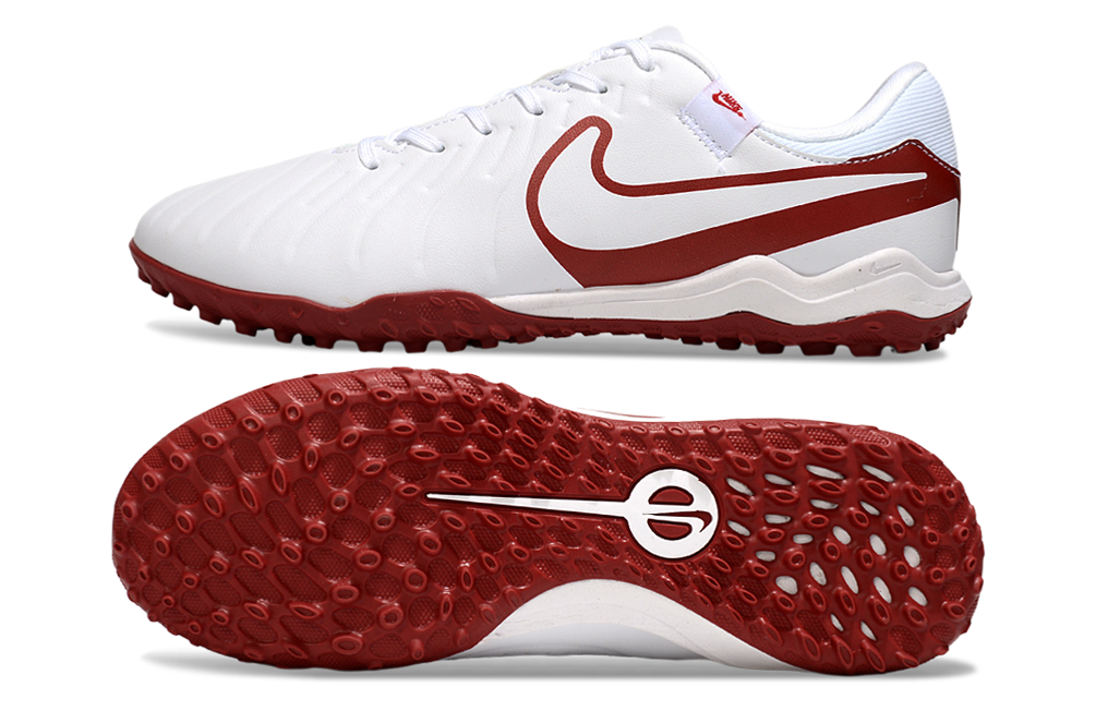 Tenis de Fútbol Nike Tiempo Legend 9 Pro TF - Blanco y Rojo (Sintético / Turf)