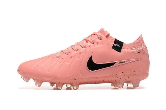 Tacos de Fútbol Nike Tiempo Legend 9 Elite FG - Rosa Salmón y Negro (Césped Natural / Firm Ground)