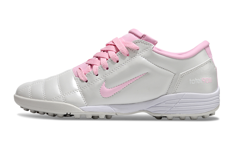 Tenis de Fútbol Nike Total 90 TF - Blanco / Rosado (Césped Sintético / Turf)