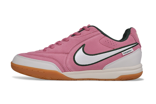 Tenis de Fútbol Nike Tiempo - Rosa, Blanco y Verde Oscuro (Césped Interior / Futsal)