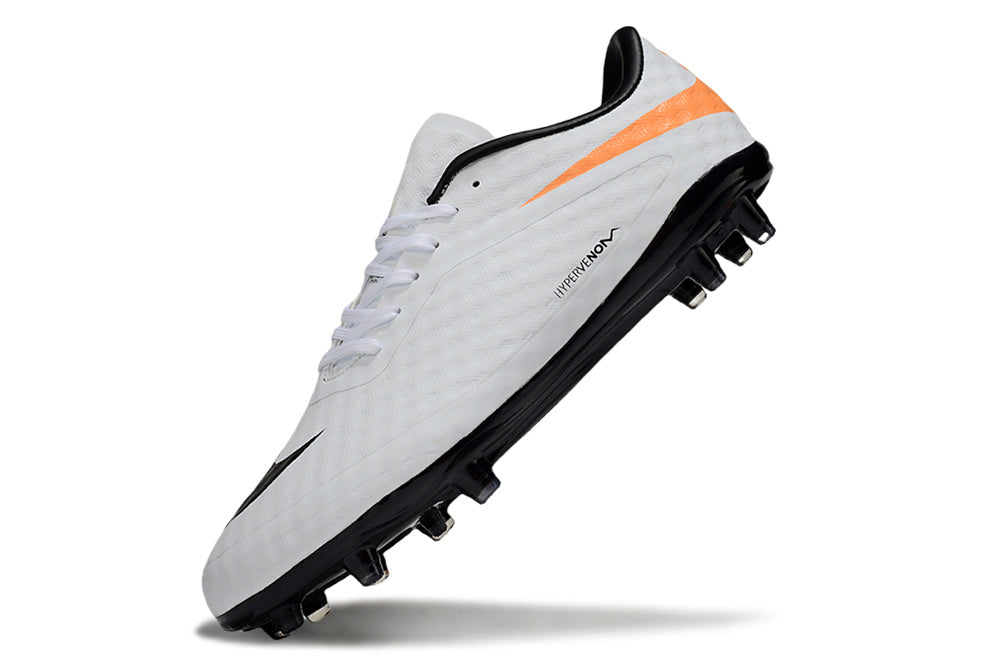 Tacos de Fútbol Nike Hypervenom Phantom FG - Blanco / Naranja (Césped Natural / Firm Ground)