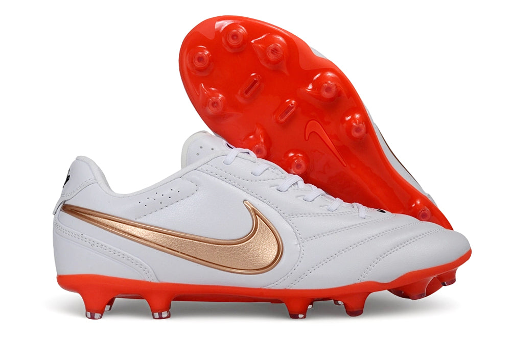 Tacos de Fútbol Nike Tiempo Ligera Pro FG - Blanco / Dorado (Césped Natural / Firm Ground)