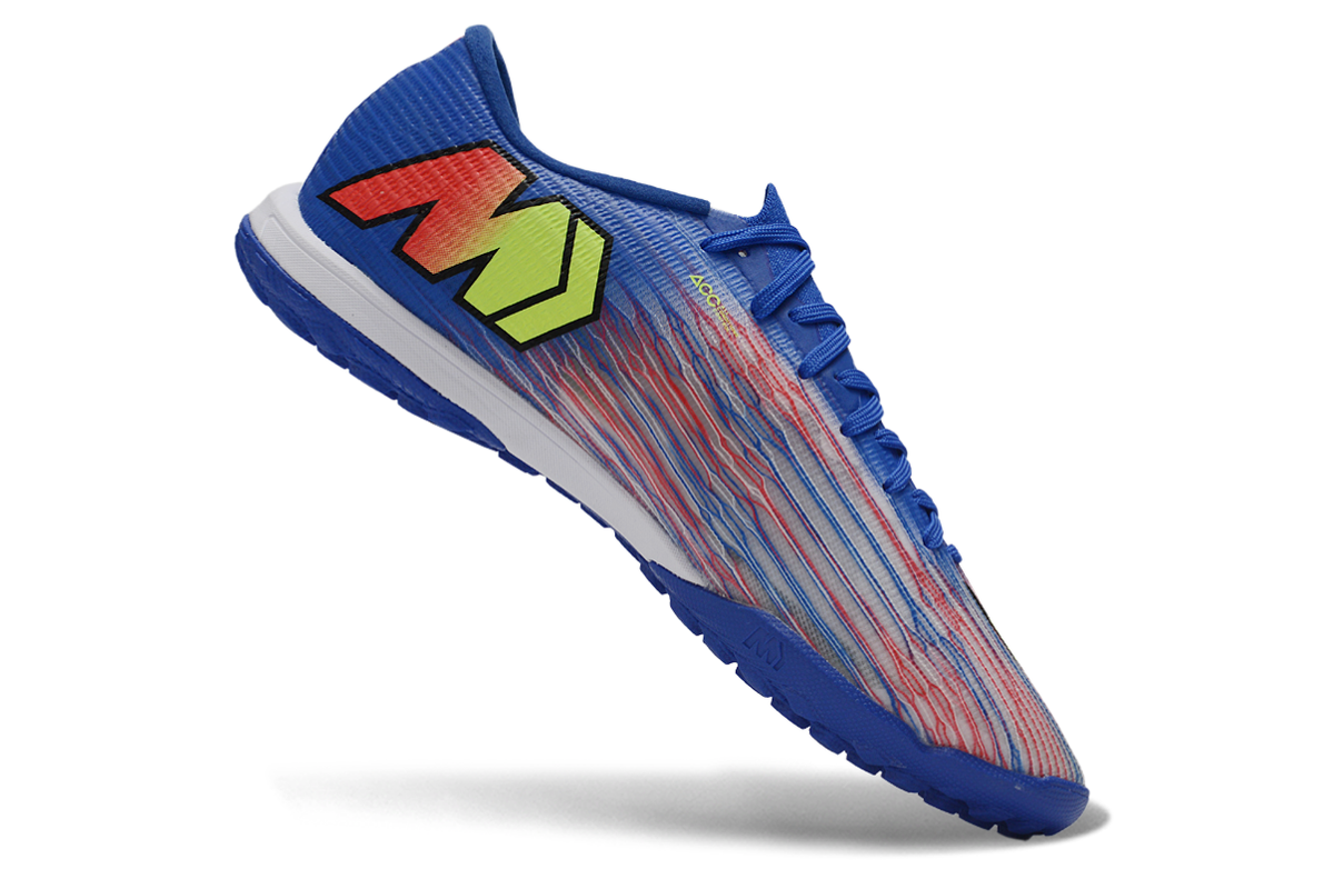 Tenis de Fútbol Nike Mercurial Vapor Academy TF - Azul, Negro, Rojo y Verde Lima (Sintético / Turf)