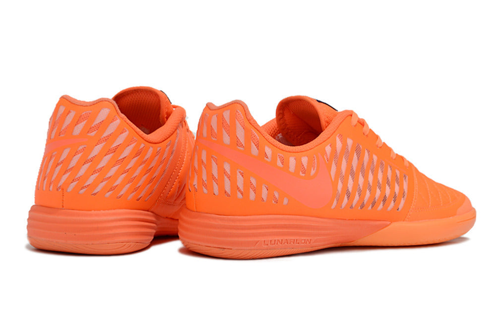 Tenis de Fútbol Nike Lunar Gato II - Naranja con Swoosh Naranja y Suela Naranja (Césped Interior / Futsal)