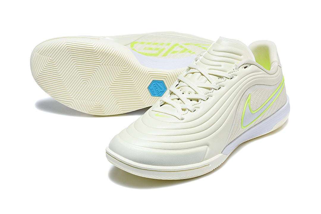 Tenis de Fútbol Nike Tiempo IC - Blanco / Verde Limón (Césped Interior / Futsal)
