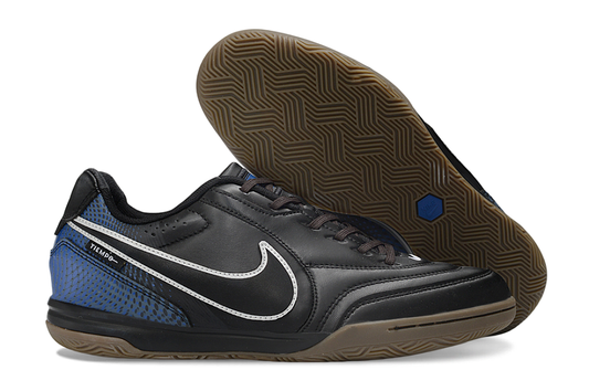 Tenis de Fútbol Nike Tiempo Legend 9 Club IC - Negro, Azul y Blanco (Césped Interior / Futsal)