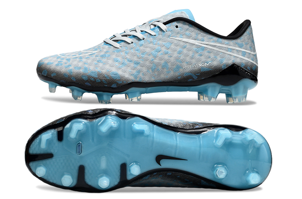 Tacos de Fútbol Nike Hypervenom Phantom FG - Celeste / Negro (Césped Natural / Firm Ground)