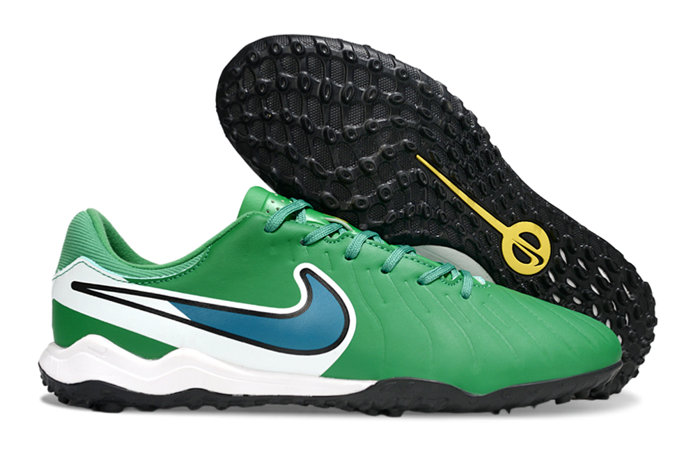 Tenis de Fútbol Nike Tiempo Legend 9 Pro TF - Verde, Blanco y Azul (Sintético / Turf)