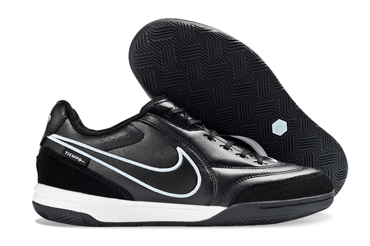 Tenis de Fútbol Nike Tiempo - Negro, Blanco y Gris (Césped Interior / Futsal)