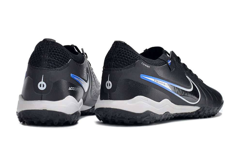 Tenis de Fútbol Nike Tiempo Legend 9 Pro TF - Negro, Blanco y Azul (Sintético / Turf)