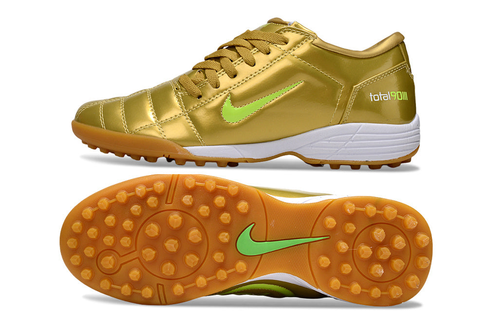 Tenis de Fútbol Nike Total 90 TF - Dorado (Césped Sintético / Turf)