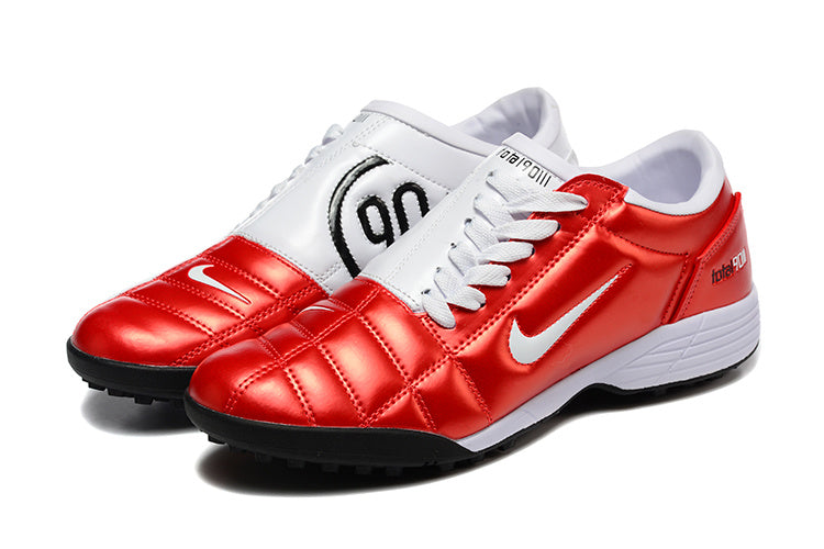 Tenis de Fútbol Nike Total 90 TF - Rojo / Blanco (Césped Sintético / Turf)