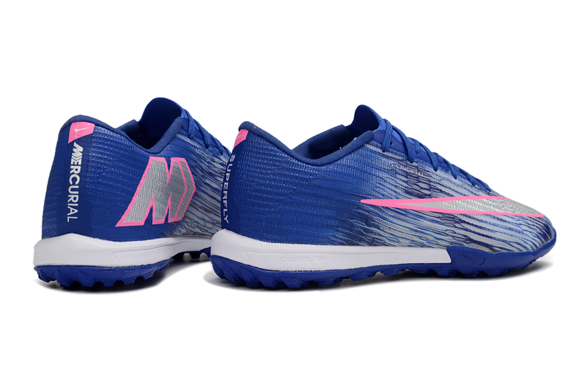 Tenis de Fútbol Nike Mercurial Vapor Academy TF - Azul, Blanco y Rosado (Sintético / Turf)