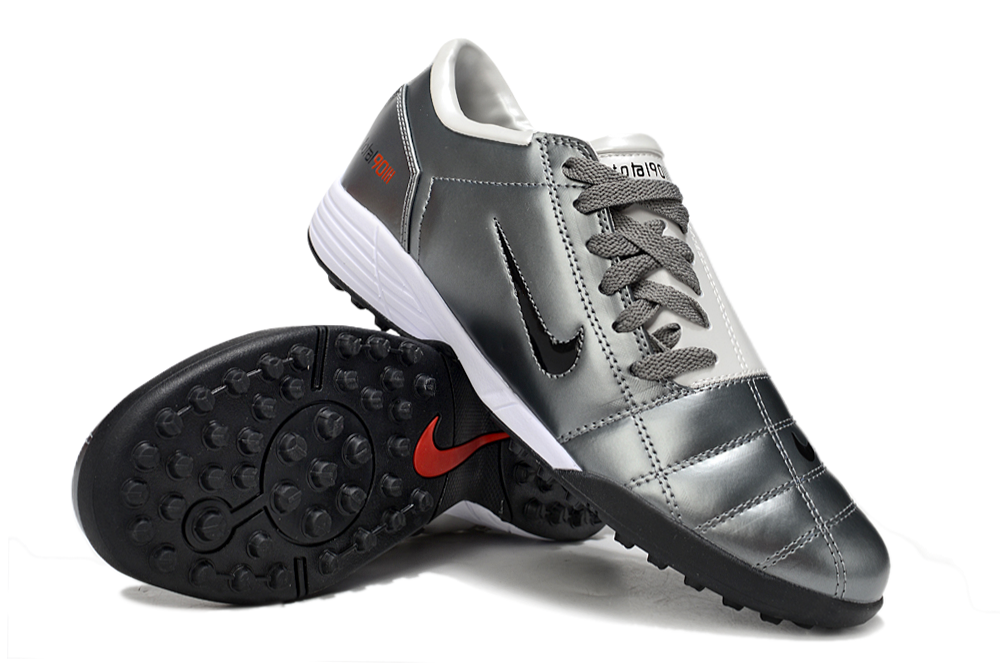 Tenis de Fútbol Nike Total 90 TF - Plata / Blanco (Césped Sintético / Turf)