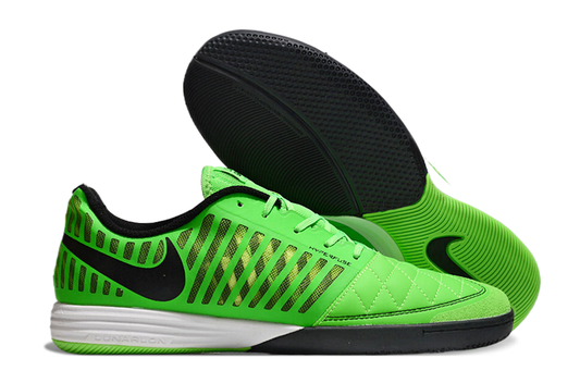 Tenis de Fútbol Nike Lunar Gato II - Verde Neón, Swoosh Negro y Suela Negra con Verde Neón (Césped Interior / Futsal)
