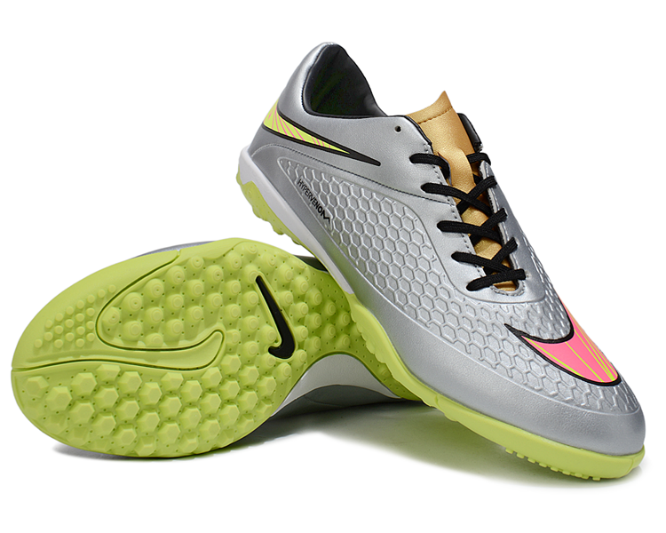 Tenis de Fútbol Nike Hypervenom Phantom TF - Gris / Amarillo (Césped Sintético / Turf)
