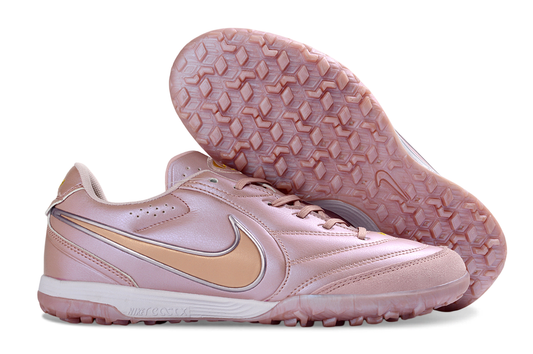 Tenis de Fútbol Nike Tiempo Legend 10 Pro TF - Rosa Metálico y Dorado (Sintético / Turf)
