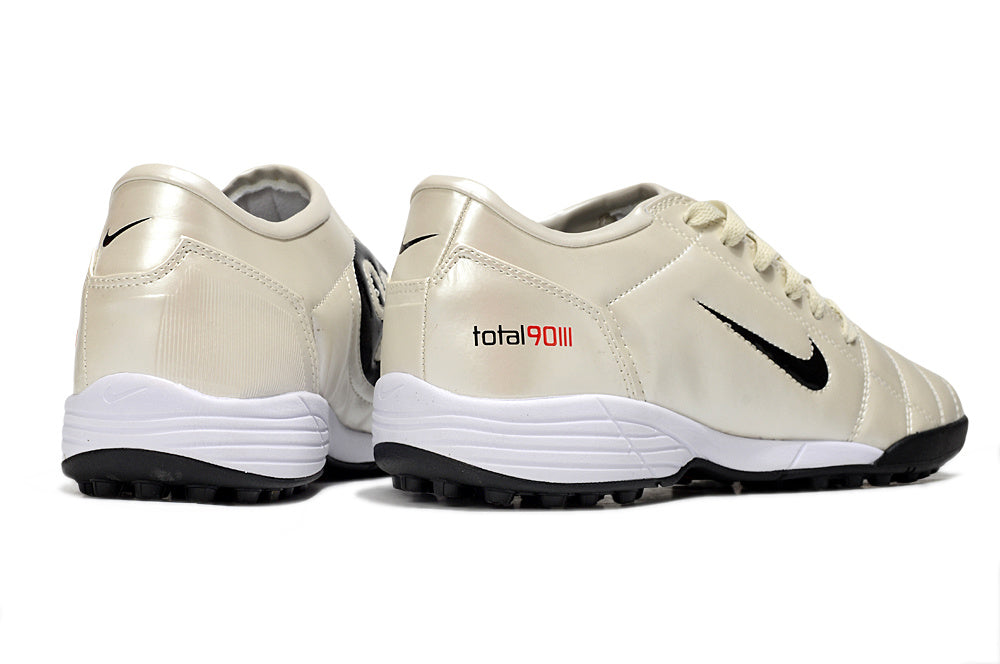 Tenis de Fútbol Nike Total 90 TF - Beige / Negro (Césped Sintético / Turf)