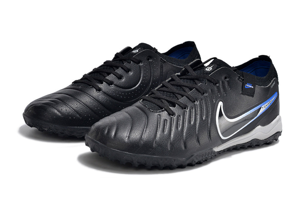 Tenis de Fútbol Nike Tiempo Legend 9 Pro TF - Negro, Blanco y Azul (Sintético / Turf)