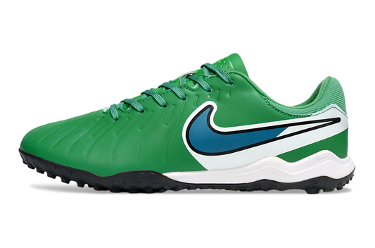 Tenis de Fútbol Nike Tiempo Legend 9 Pro TF - Verde, Blanco y Azul (Sintético / Turf)