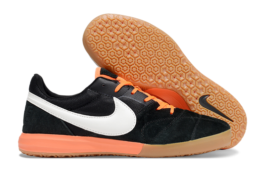 Tenis de Fútbol Nike Street Gato - Negro, Blanco, Cordones y Entresuela Naranjas con Suela de Goma (Césped Interior / Futsal)