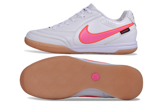 Tenis de Fútbol Nike Tiempo - Blanco, Rosa y Naranja (Césped Interior / Futsal)