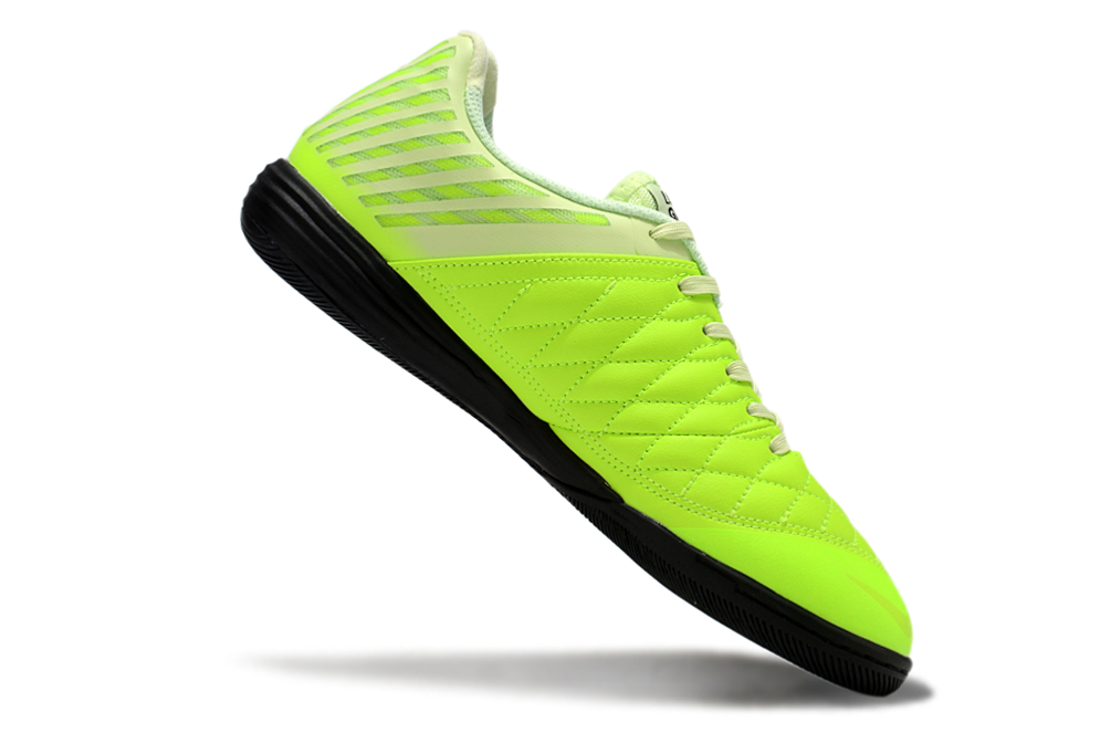 Tenis de Fútbol Nike Lunar Gato II - Verde Amarillo con Swoosh Negro y Suela Negra (Césped Interior / Futsal)