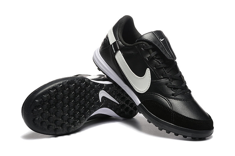 Tenis de Fútbol Nike Premier 3 TF - Negro y Blanco (Sintético / Turf)