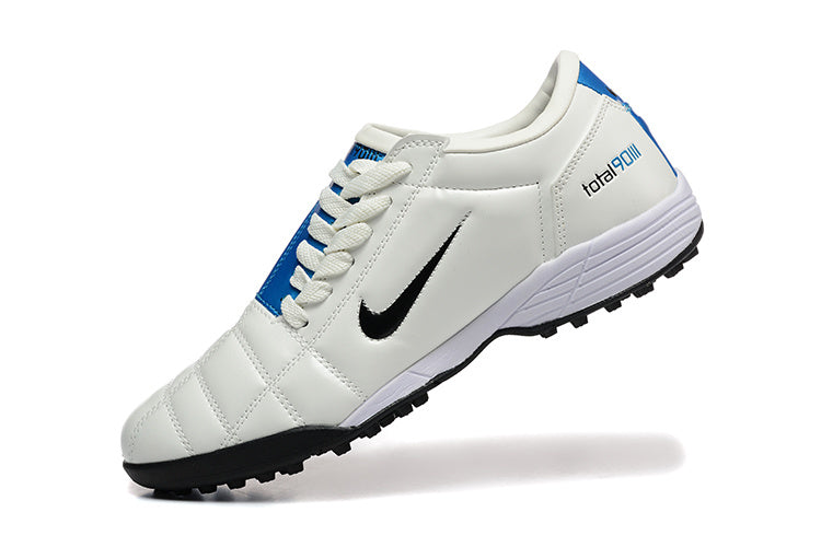 Tenis de Fútbol Nike Total 90 TF - Blanco / Azul (Césped Sintético / Turf)