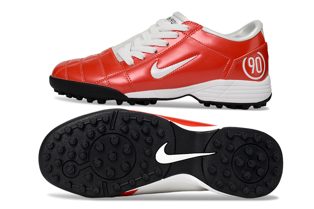 Tenis de Fútbol Nike Total 90 TF - Rojo / Blanco (Césped Sintético / Turf)