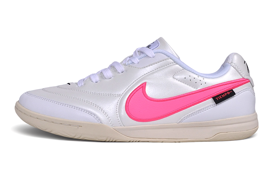 Tenis de Fútbol Nike Tiempo IC - Blanco / Rosa (Césped Interior / Futsal)