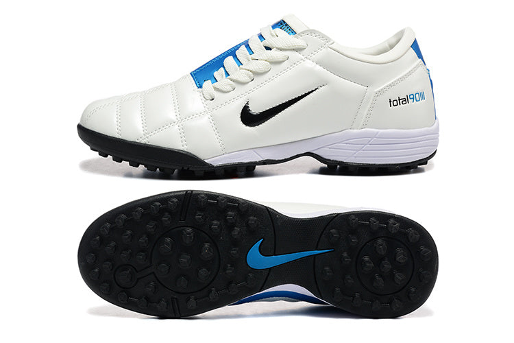 Tenis de Fútbol Nike Total 90 TF - Blanco / Azul (Césped Sintético / Turf)