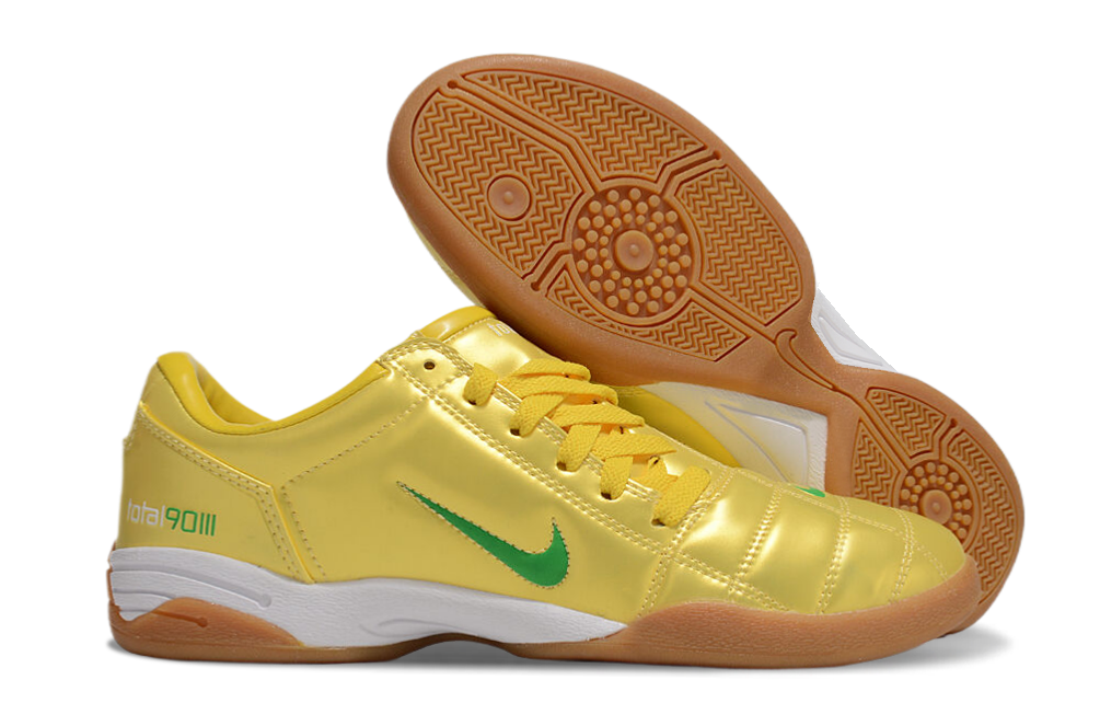 Tenis de Fútbol Nike Total 90 IC - Amarillo / Verde (Césped Interior / Futsal)