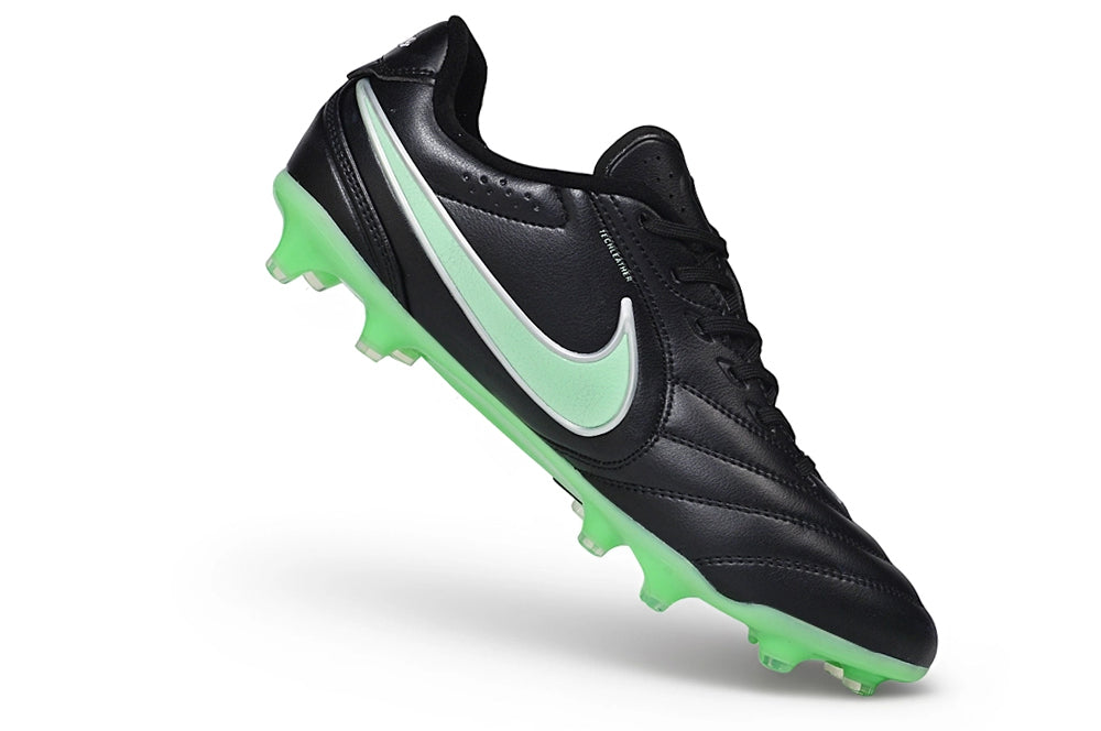 Tacos de Fútbol Nike Tiempo Ligera Pro FG - Negro / Verde (Césped Natural / Firm Ground)