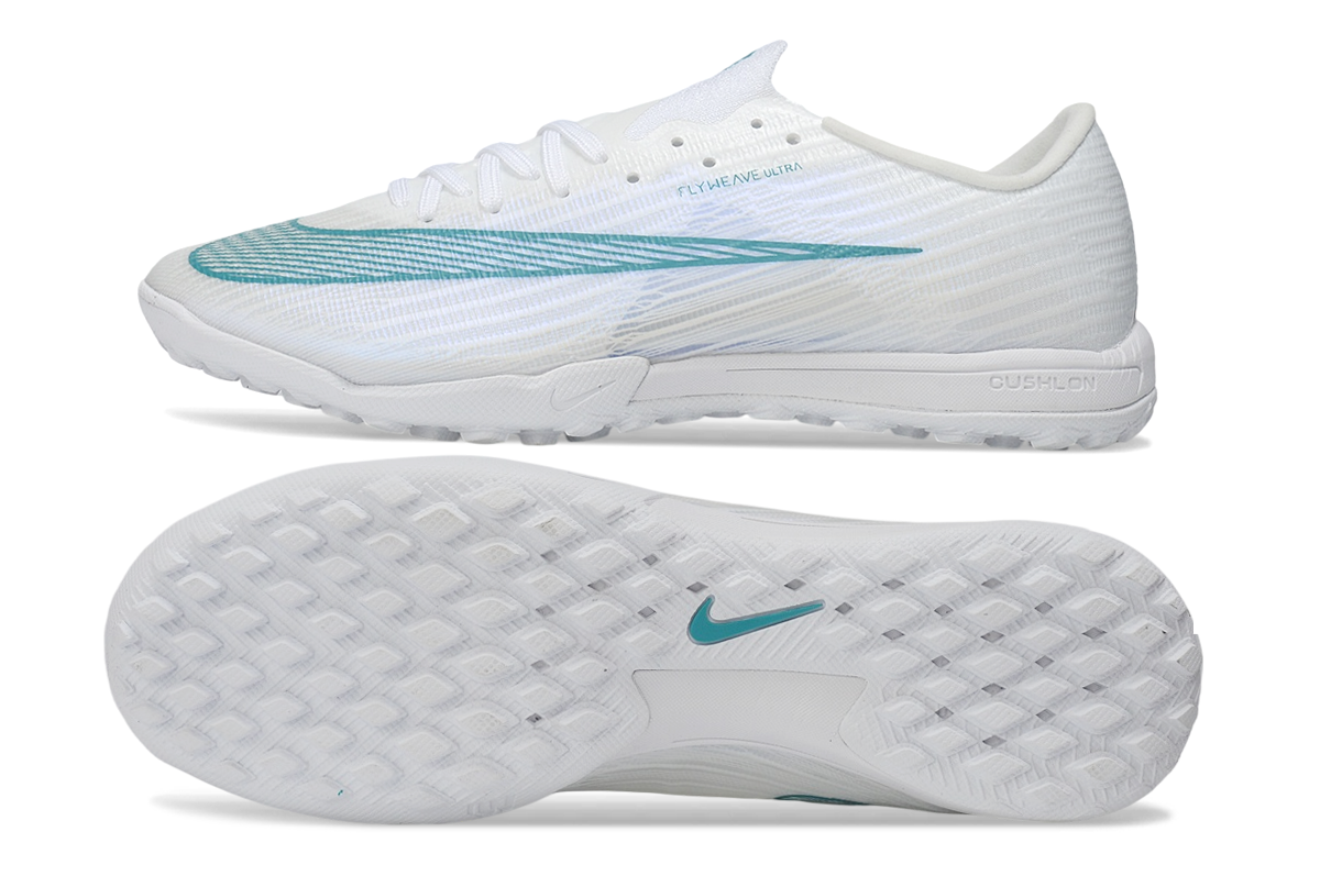 Tenis de Fútbol Nike Mercurial Vapor - Blanco y Turquesa (Sintético / Turf)