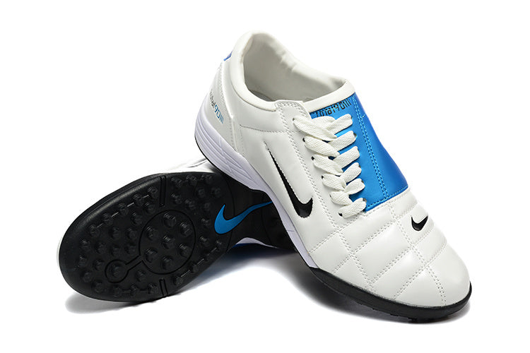 Tenis de Fútbol Nike Total 90 TF - Blanco / Azul (Césped Sintético / Turf)