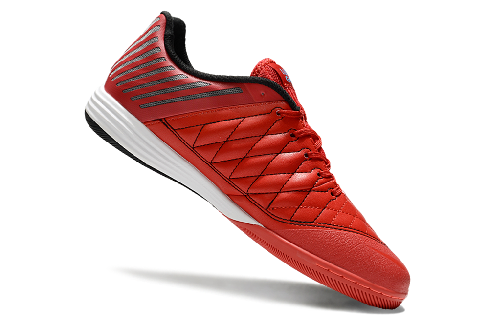 Tenis de Fútbol Nike Lunar Gato II - Rojo, Negro y Celeste con Suela Multicolor (Césped Interior / Futsal)