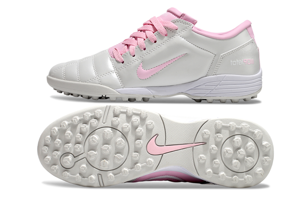 Tenis de Fútbol Nike Total 90 TF - Blanco / Rosado (Césped Sintético / Turf)