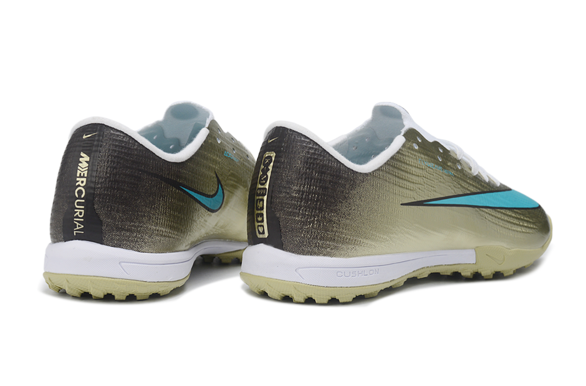 Tenis de Fútbol Nike Mercurial Vapor - Dorado y Turquesa (Sintético / Turf)