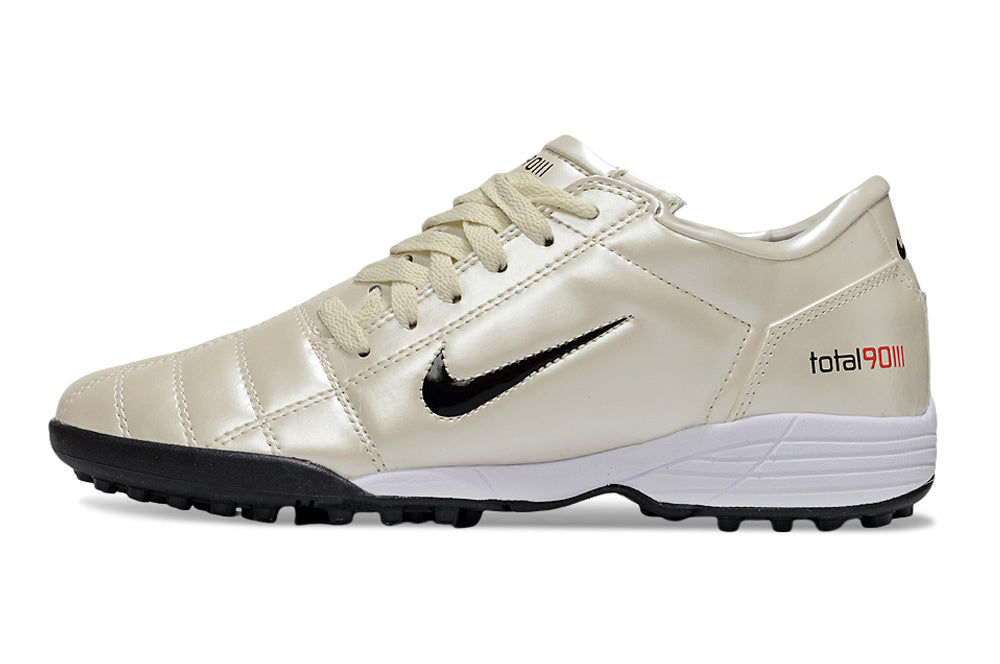 Tenis de Fútbol Nike Total 90 TF - Beige / Negro (Césped Sintético / Turf)