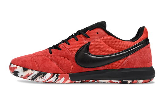 Tenis de Fútbol Nike Street Gato - Rojo, Negro y Suela con Patrón Estampado de Camuflaje / Mármol (Rojo, Negro y Blanco) (Césped Interior / Futsal)