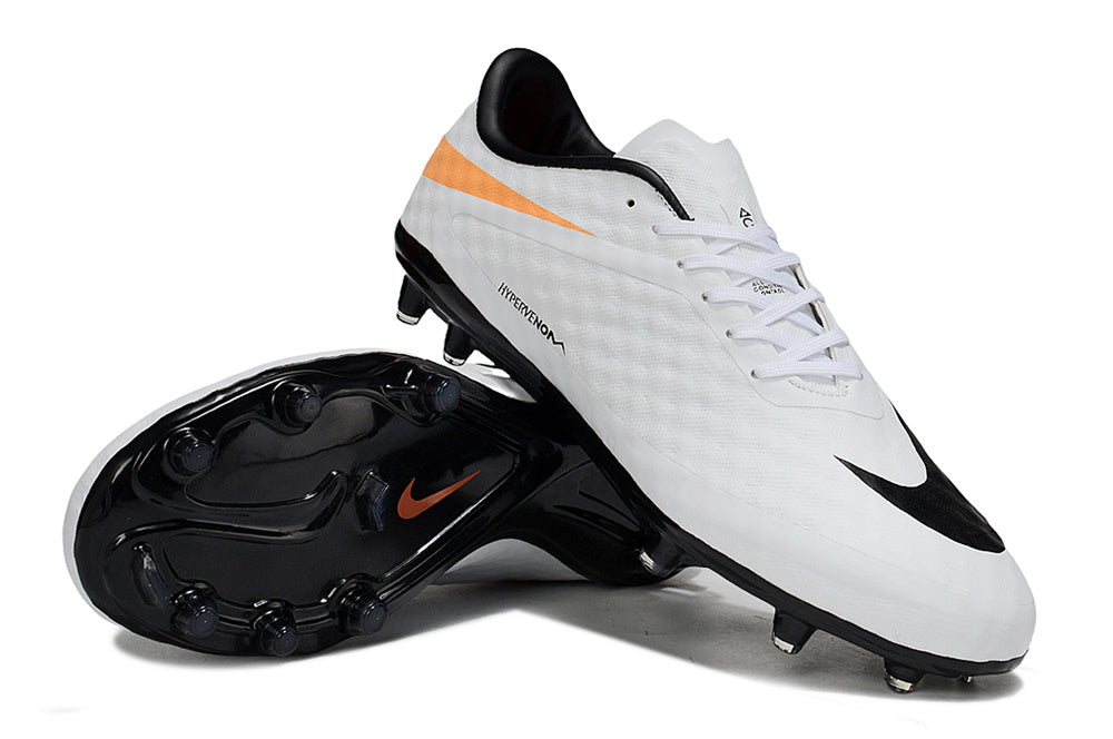 Tacos de Fútbol Nike Hypervenom Phantom FG - Blanco / Naranja (Césped Natural / Firm Ground)