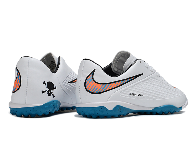Tenis de Fútbol Nike Hypervenom Phantom TF - Blanco / Azul (Césped Sintético / Turf)