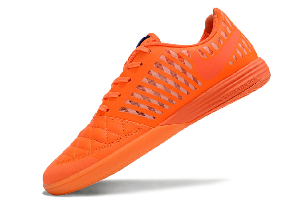 Tenis de Fútbol Nike Lunar Gato II - Naranja con Swoosh Naranja y Suela Naranja (Césped Interior / Futsal)