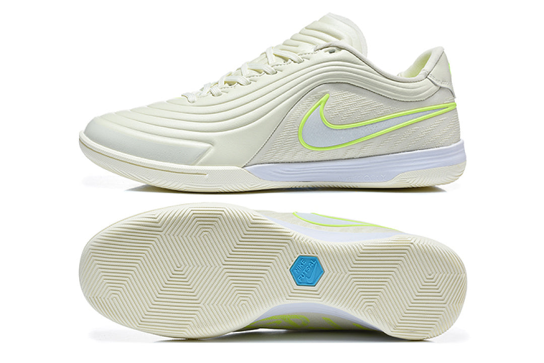 Tenis de Fútbol Nike Tiempo IC - Blanco / Verde Limón (Césped Interior / Futsal)