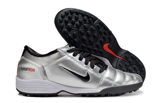 Tenis de Fútbol Nike Total 90 TF - Plata / Negro (Césped Sintético / Turf)