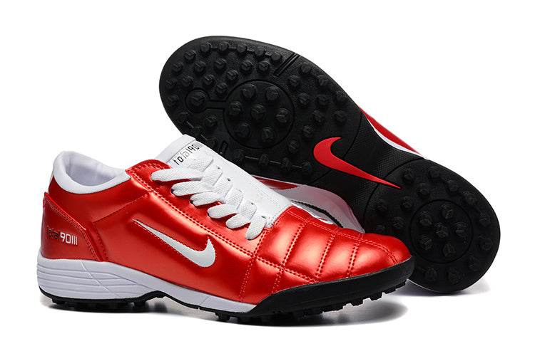 Tenis de Fútbol Nike Total 90 TF - Rojo / Blanco (Césped Sintético / Turf)