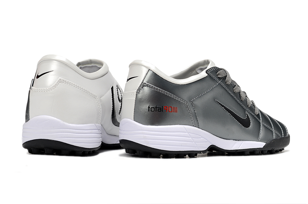 Tenis de Fútbol Nike Total 90 TF - Plata / Blanco (Césped Sintético / Turf)