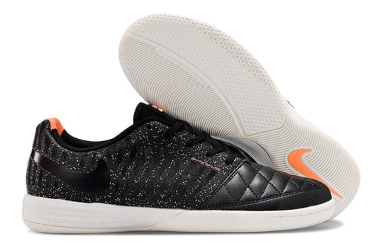 Tenis de Fútbol Nike Lunar Gato II - Negro con Patrón Gráfico Manchado, Swoosh Negro y Suela Blanca (Césped Interior / Futsal)