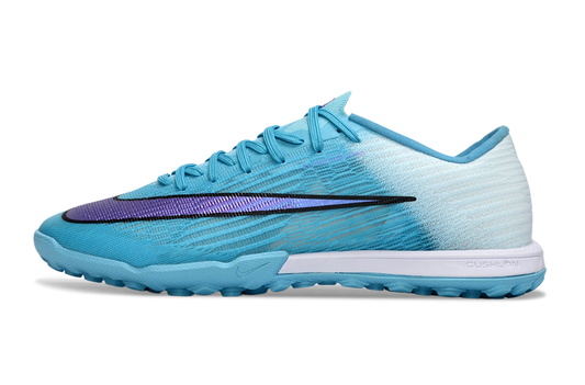 Tenis de Fútbol Nike Mercurial Vapor Academy TF - Azul Claro, Blanco y Morado (Sintético / Turf)